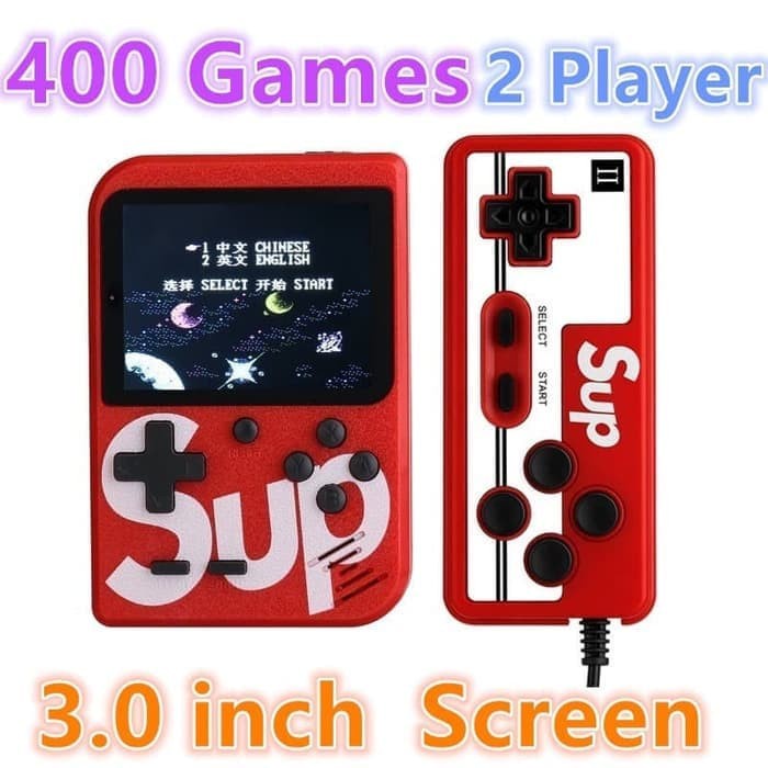 Gameboy 2 Player Retro Mini 400 in 1 SUP / Game Box Portable Game Boy - Hitam