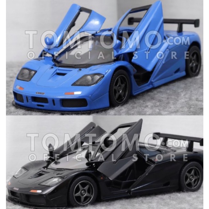 McLaren F1 GTR Diecast Miniatur Mobil Mobilan Balap Mainan Tomtomo - Biru Terlaris