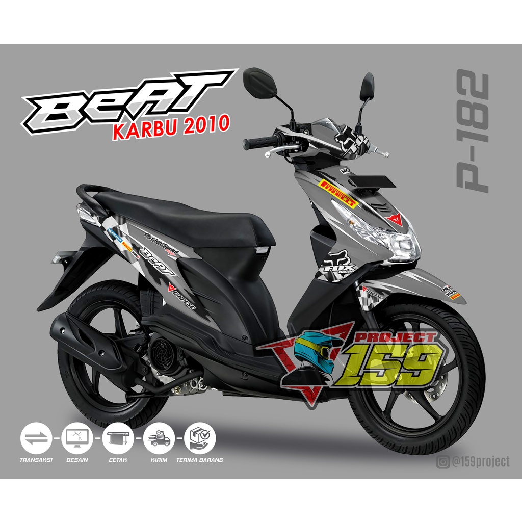 Stiker Motor  Beat Karbu 2010 - P-182 Road Race