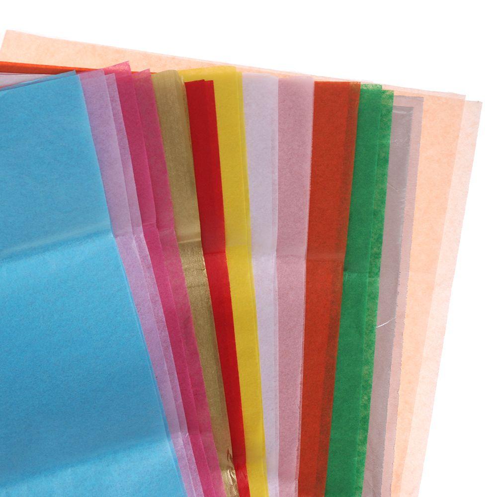 Solighter 10pcs/bag Kertas Tissue Decor Wrapping Packing Kerajinan Scrapbooking