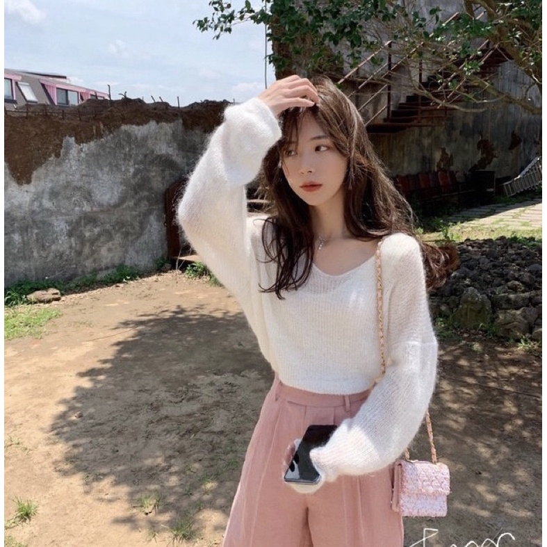 KNIT LONG SLEEVE KAOS LENGAN PANJANG IMPORT  WANITA MX945