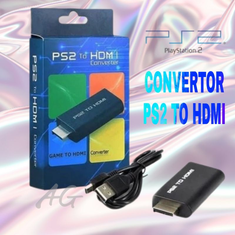 CONVERTOR/CONVERTER PS2 TO HDMI PENYAMBUNG KABEL HDMI UNTUK PS2