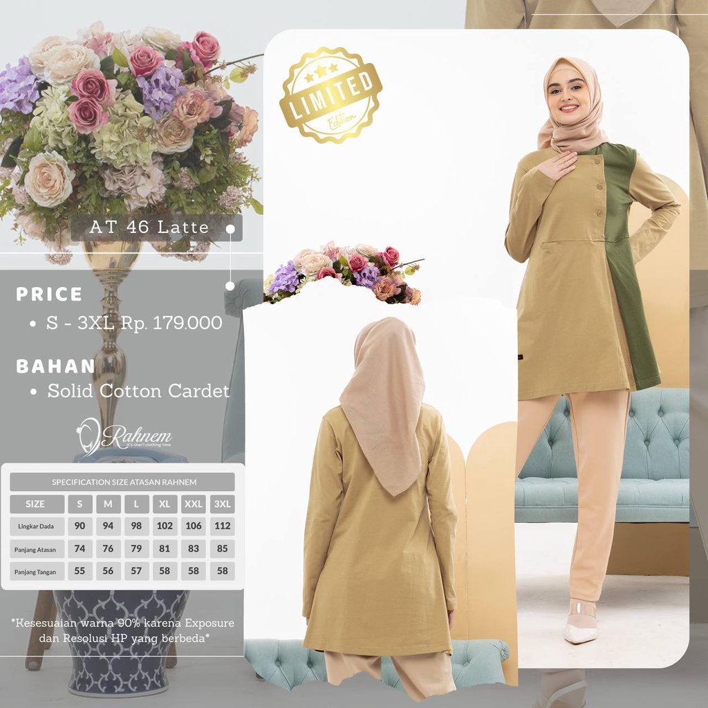 Atasan Wanita Rahnem / AT 46 / Fashion Muslim 2022