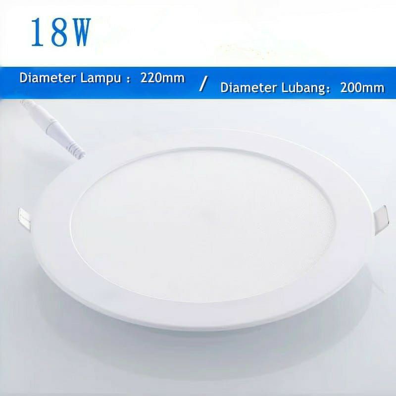 Lampu Downlight LED Panel 6W/9W/12W/18W PUTIH Tipis Bulat Inbow