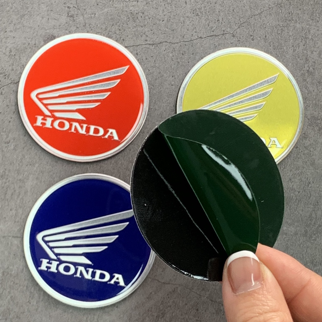 2pcs Stiker Emblem Logo Honda Bahan ABS Untuk Dekorasi Motor