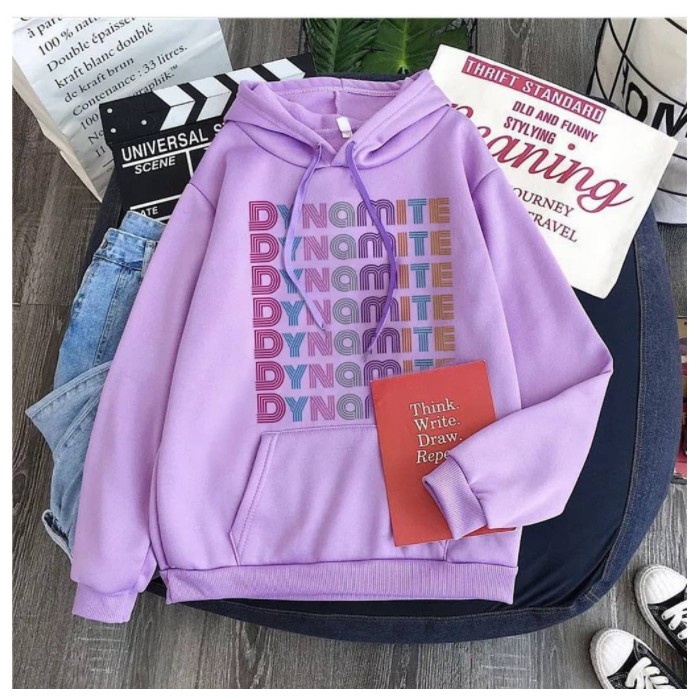 HOODIE WANITA DYNAMITE FLEECE TEBAL PREMIUM TERBARU,