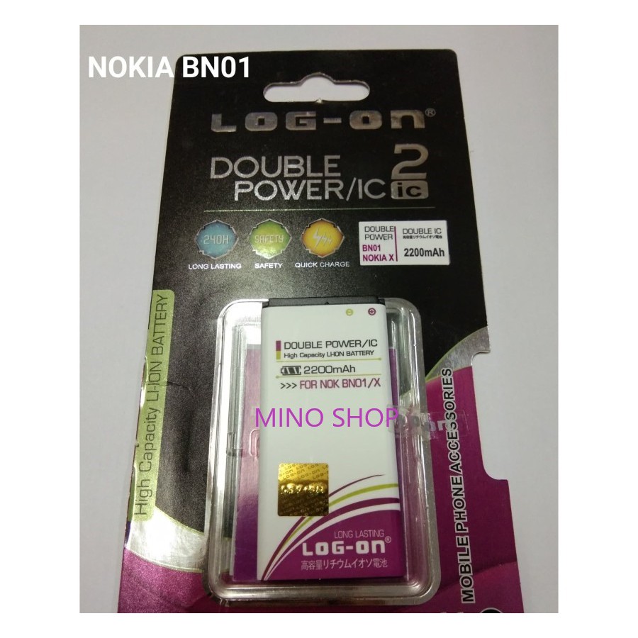 BATERAI NOKIA LUMIA X - BN01 - LOG ON DOUBLE POWER BATTERY BATRE