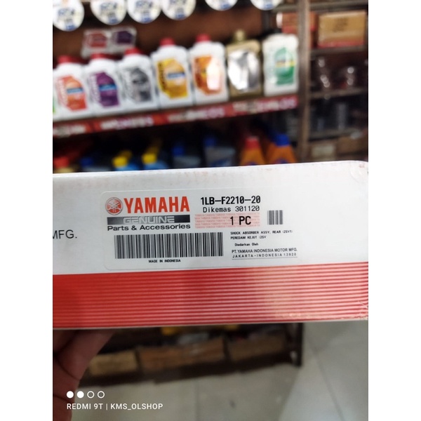 Shockbreaker Shock Shok Sok Breaker Belakang 1LB Putih Xeon Karbu / RC / GT 125, Aerox 135 Asli Yamaha 1LB-F2210-20