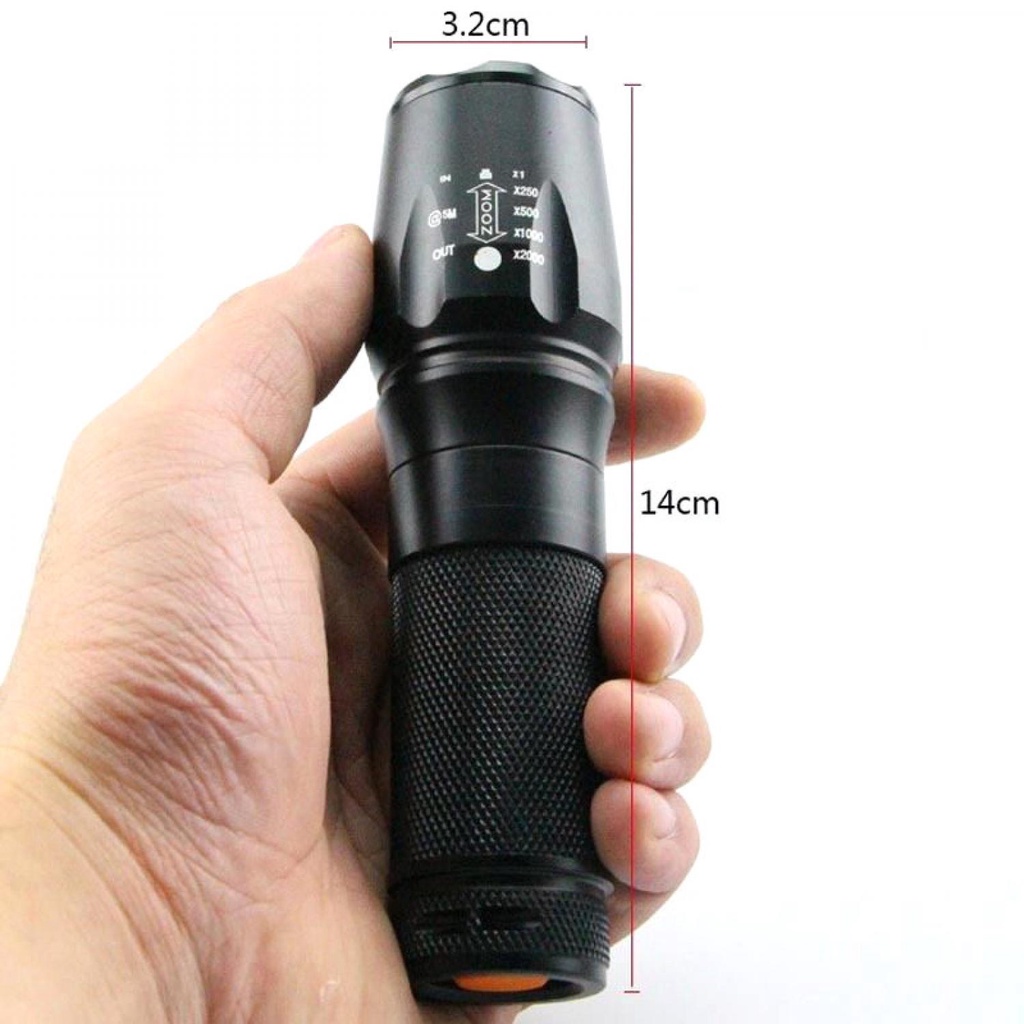 IDN TOOLS - TaffLED Senter LED Cree XM-L T6 26650 5000 Lumens Senter Perlengkapan Camping- E97