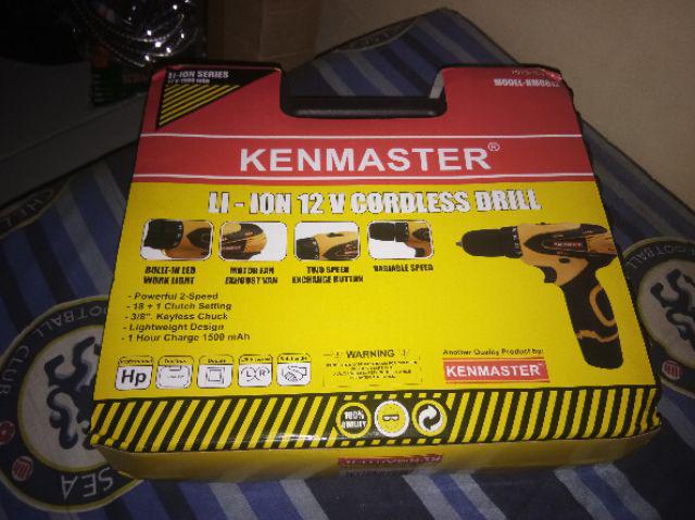 Kenmaster Modern Cordless 12v Mesin 10 Mm Bor Drill