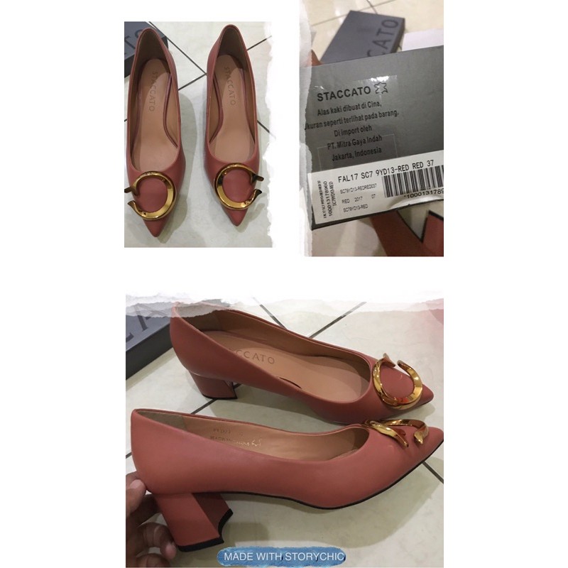 NEW STACCATO HEELS RED ORIGINAL