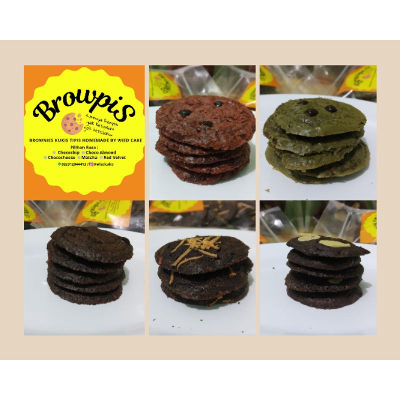 

BrowpiS kemasan Pouch 50gr / Brownies Kukis Tipis / Brownies Crispy / Pouch 50gr / Homemade