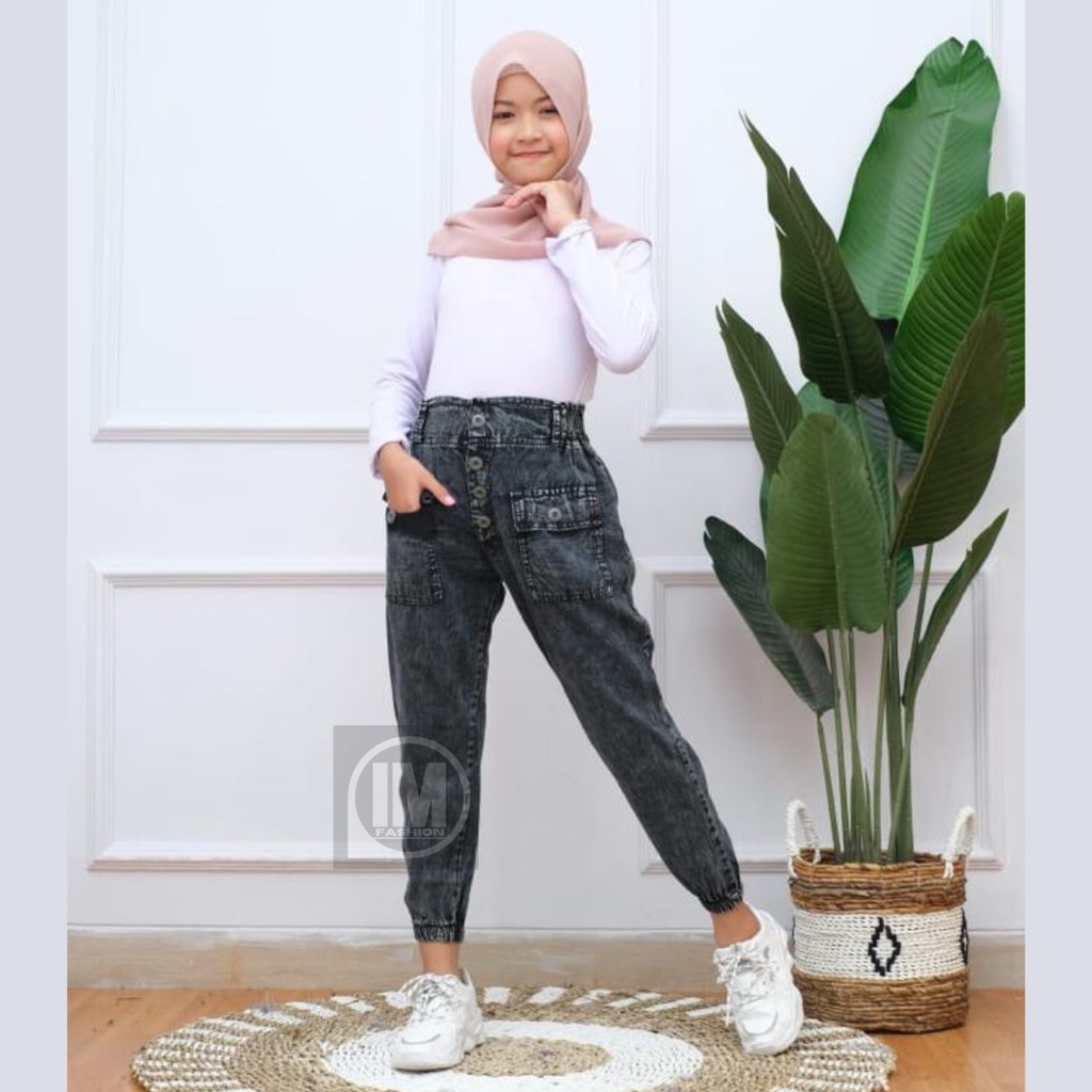 Celana Jogger Anak Perempuan 7-15 Tahun / Celana Jeans Anak Perempuan