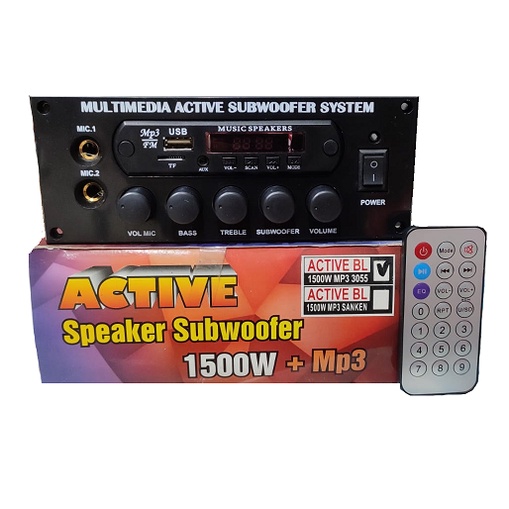 Kit Speaker Aktif Aktip Subwoofer TIP3055-2955 1500W PMPO Digital Stereo Mp3 Radio FM Remote Premium