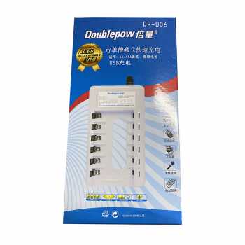 IDN - DOUBLEPOW CHARGER BATERAI 6 SLOT FOR AA AAA NI-MH NI-CD - DP-U06