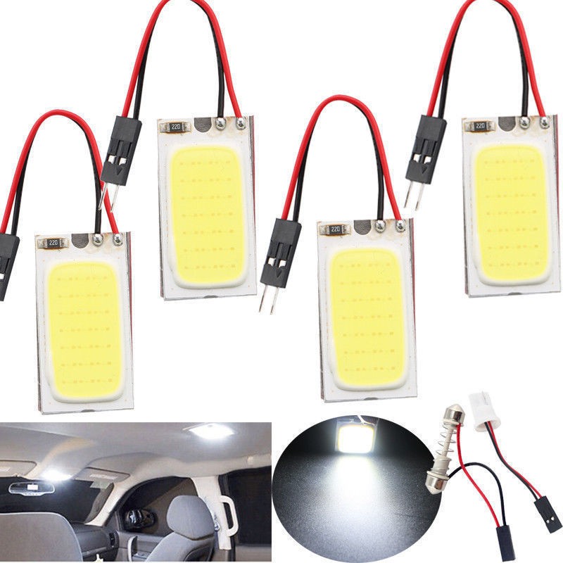 [COD available/Bayar di Tempat] Premium Lampu Panel Interior Mobil Putih 48 SMD COB LED T10 4W 12V