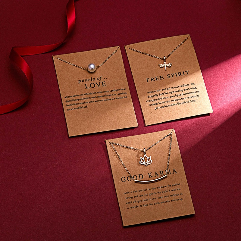 2022 Kalung Rantai Liontin Kupu-Kupu / Capung / Gajah Keberuntungan Warna Gold Untuk Wanita