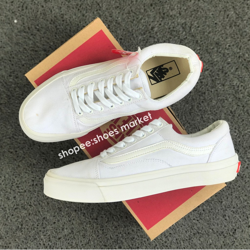 Vans Old Skool All White Full Putih Waffle Dt