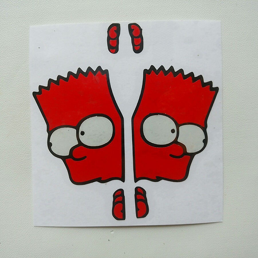 

cutting sticker the simson 2 pcs merah