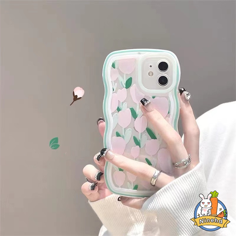 Soft Case Silikon Transparan Motif Bunga Pink Untuk iPhone 13 12 11 Pro Max X Xr Xs Max SE 8 7 6 6s Plus