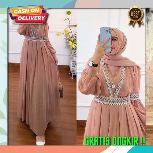 Gamis Fashion Wanita Syar`I Muslimah Games Remaja Dewasa Terbaru Murah Dres Muslimah Sari Fashion Mu