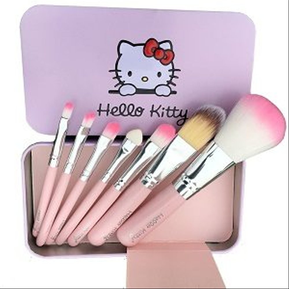 Kuas Make Up 7 in 1 Hello Kitty Make Up Tools Make Up Brush