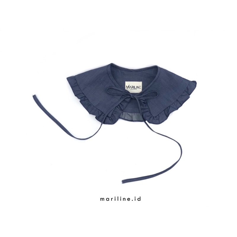 MARILINE Detachable Collar in Blue Denim