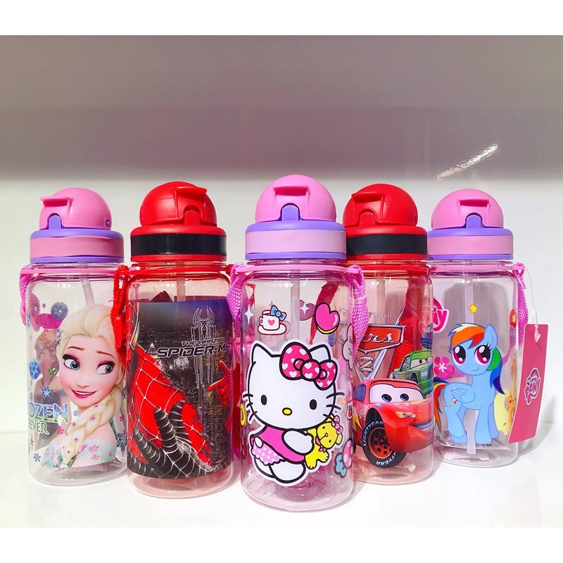 PROMO MURAH BOTOL MINUM SEDOTAN ANAK SEKOLAH KARAKTER 350ML