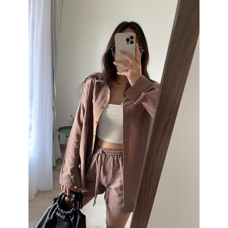 Eria Linen Set-Rose Brown