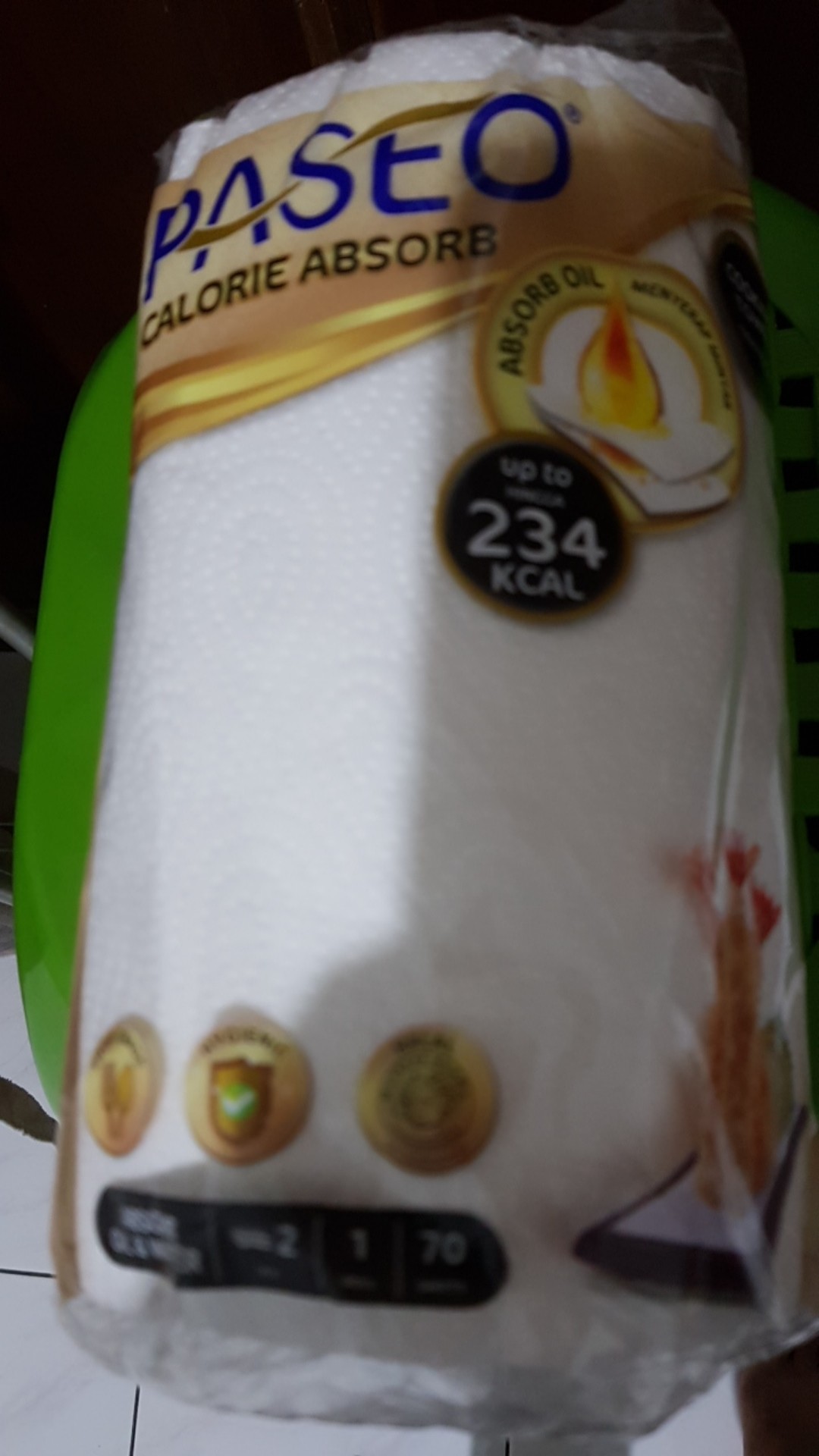 ( Tisssue Towel Dapur 1 Roll ) Tisu Paseo 70 Sheet Calorie Absorb (no.151)