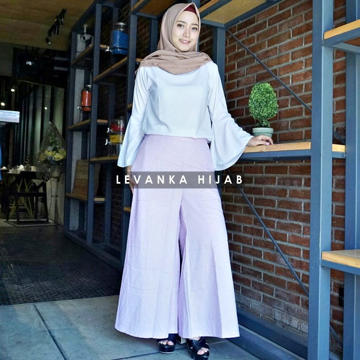 Celana Kulot Lebar Polos bahan Linen / Kpe / Kulot Payung