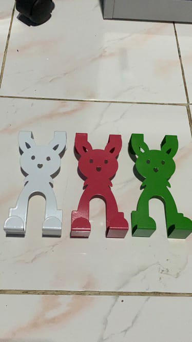 Gantungan Tanpa Paku Gantungan Barang Di Pintu / Sekat Tanpa Paku Motif Rabbit 814
