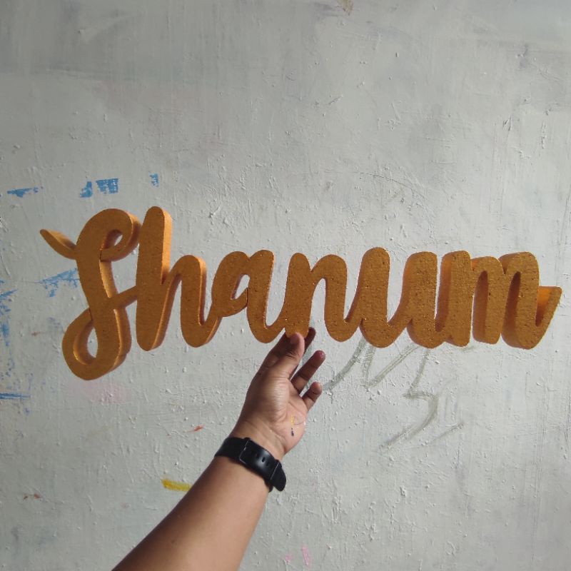 HURUF TIMBUL 20 CM/ huruf gabus sterofoam / wall decor / inisial wedding Styrofoam dekorasi