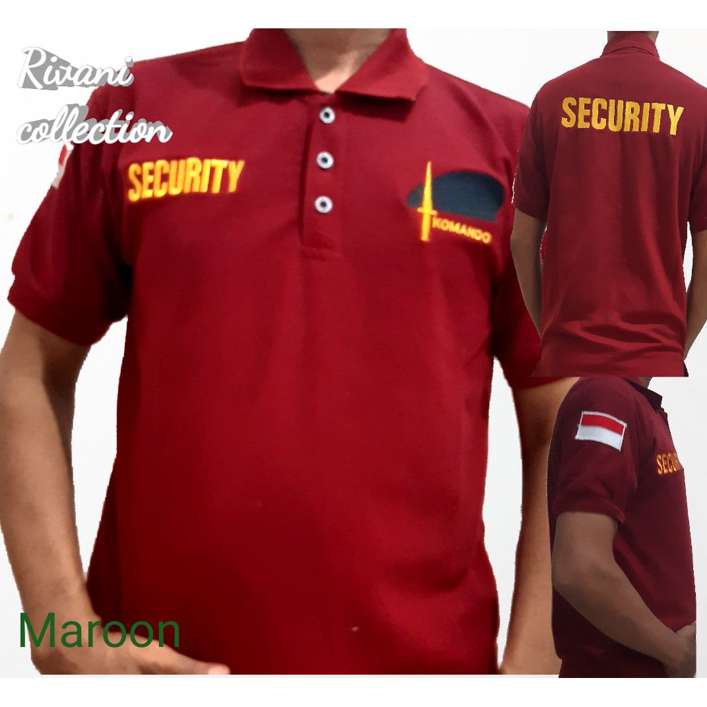 KAOS SECURITY/baju security/kaos satpam/baju satpam/kaos bordir/kaos security komando/