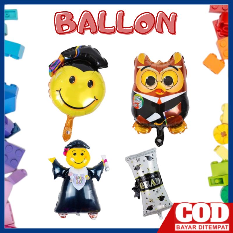 Balon Karakter BENTUK BAYI / OWL / GRADUATION - Balon Foil - Foil Balloons - Balon Aluminium