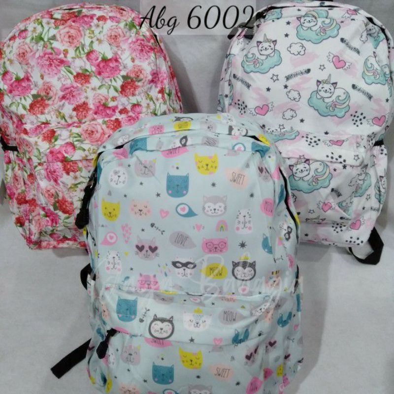 Ransel Wanita Import Ringan Colourfull Tas Sekolah Anak Remaja Perempuan Uk Besar