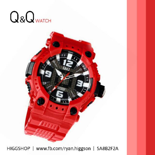 Q&Q Jam Tangan Sport Pria - Merah