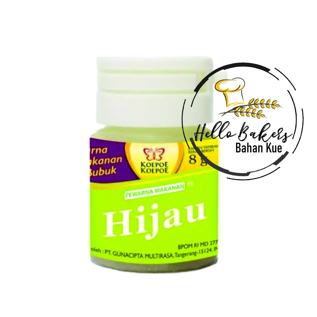 

PEWARNA BUBUK HIJAU 8GR KOEPOE KOEPOE / PEWARNA BUBUK / PEWARNA PANGAN