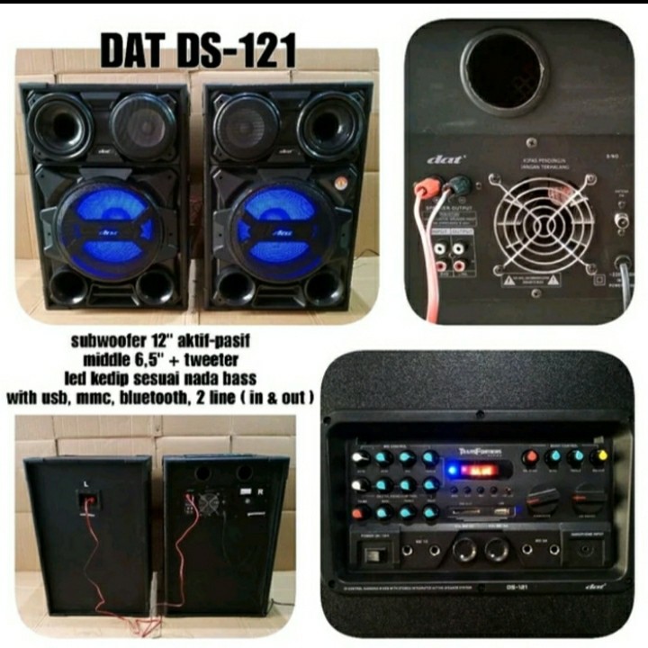 Speaker Aktif Dan Pasif 12 inch DAT 121 - DAT DS 121 Harga Sepasang