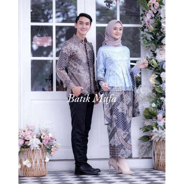 kebaya batik couple asyifa kebaya modern | kebaya wisuda kebaya tunangan lamaran