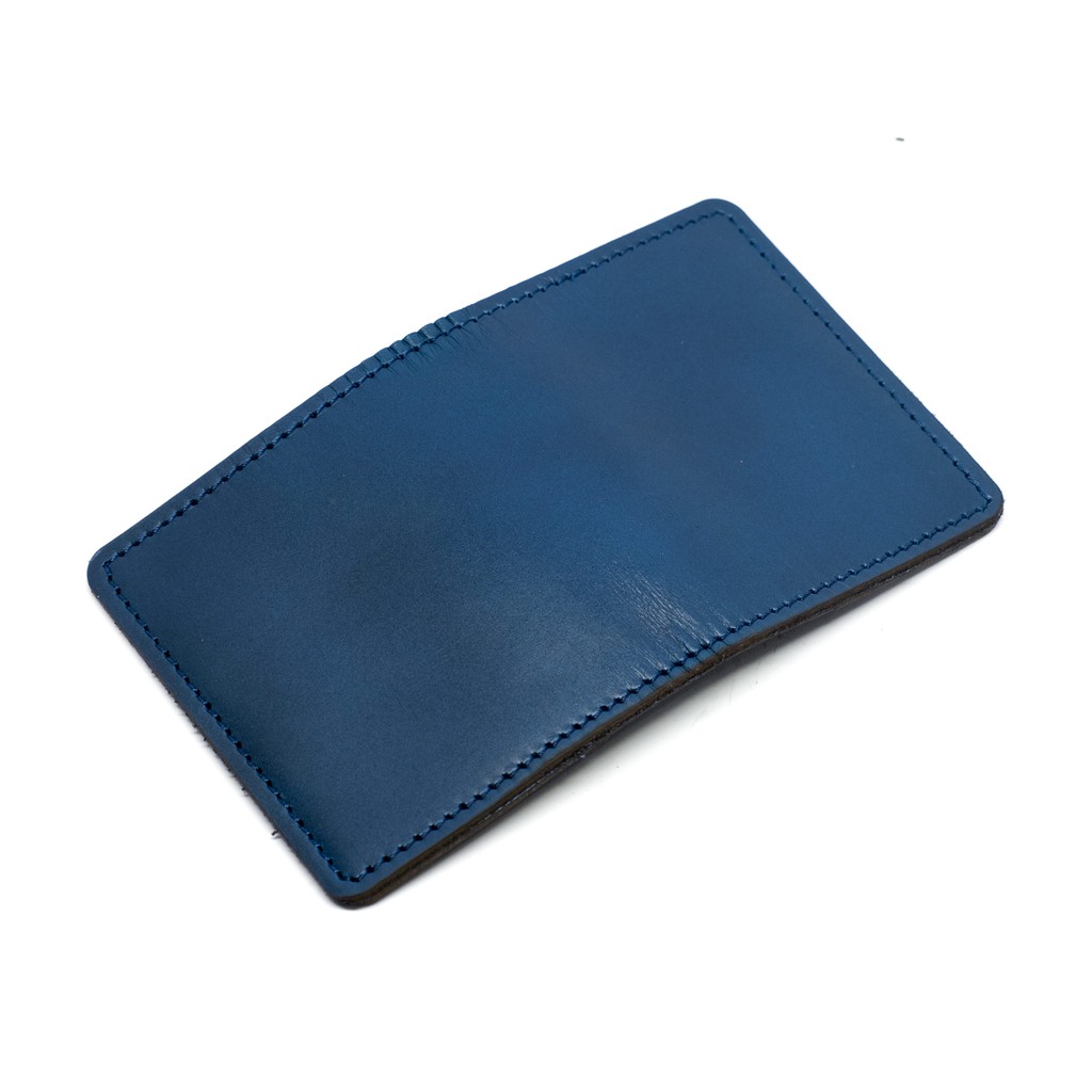 dompet kulit asli unik minimalis muat uang dan kartu biru - PHWL997