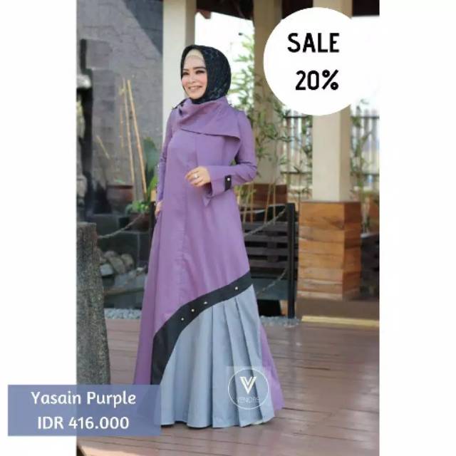 Gamis Syari Vendre Yasain Purple