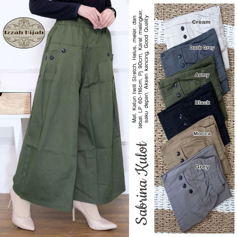 SABRINA KULOT / KATUN TWILL STRETCH HQ / CELANA KULOT STRETCH WANITA / CELANA KULOT STREET WANITA