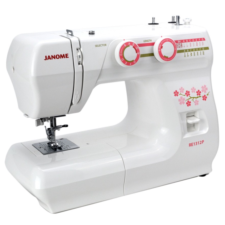 Mesin Jahit JANOME RE 1312P / RE1312P Portable Multifungsi