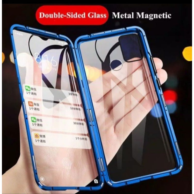 Magnetic Magnet Double Glass Back Case Cover Oppo A53 2020
