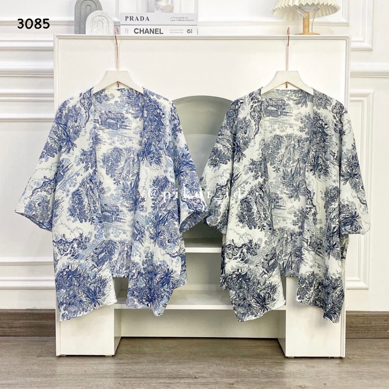 Cardigan satin wanita murah / outer kimono wanita / cardigan panjang bunga / cardigan pantai / 2068