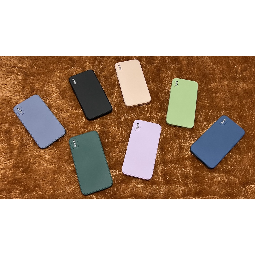 Soft Case Iphone X / Iphone Xs Iphone XR Iphone Xs Max Liquid Silicone Slim Skin Candy Macaron Bludru