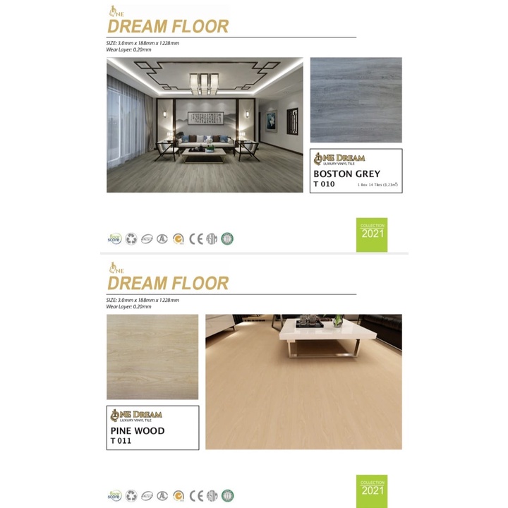 Vynil Lantai Kayu / Lantai kayu / Vynil Lantai 3mm / vynil plank / vynil one dream floor 3mm /lantai