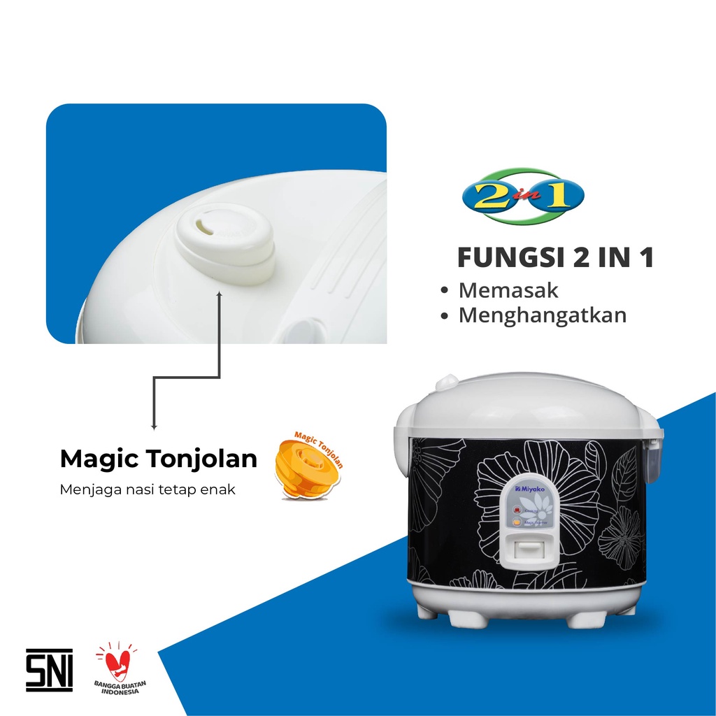 Magic com / rice cooker Miyako 528 1,8 liter tanggung murah bagus garansi 1 tahun