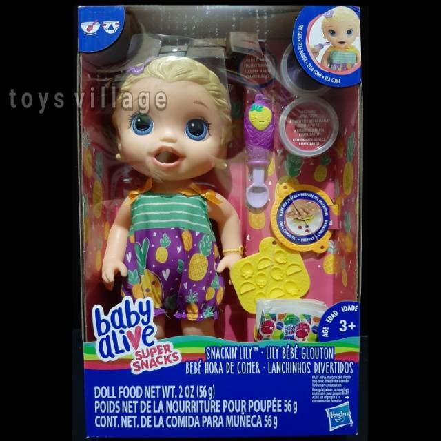 Boneka Baby Alive - Snackin Liky - Bisa pup / Poops - Boneka Kado Mainan Anak Bayi Perempuan